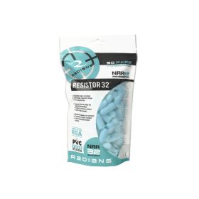 50 PAIR AQUA EARPLUGS IN RESEALABLE BAG