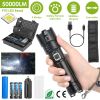 50,000Lm Led Flashlight; Rechargeable