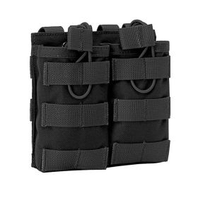 M4 Molle Open Top  Mag Pouch (Color: Black, size: Double)