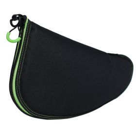 Tactical Handgun Pistol Case (Color: Black with Green, size: 13in)