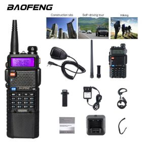 Vhf Uhf Uv-5R Two-Way Radio (Color: Black)