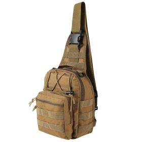 Shoulder Sling Tactical Backpack (Color: Brown)