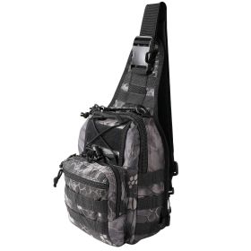 Shoulder Sling Tactical Backpack (Color: Black Python)