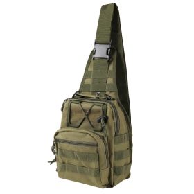 Shoulder Sling Tactical Backpack (Color: Green)