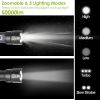50,000Lm Led Flashlight; Rechargeable